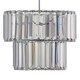 image 3 of First Choice Lighting Set of 2 Clint Smoked Acrylic Crystal Two Tier Easy Fit Pendant Shades Clear | Chrome