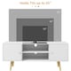 image 7 of HOMCOM TV Stand Cabinet up to 55 Inches, TV Unit with Storage Shelves and Wood Legs for Living Room, Bedroom, White