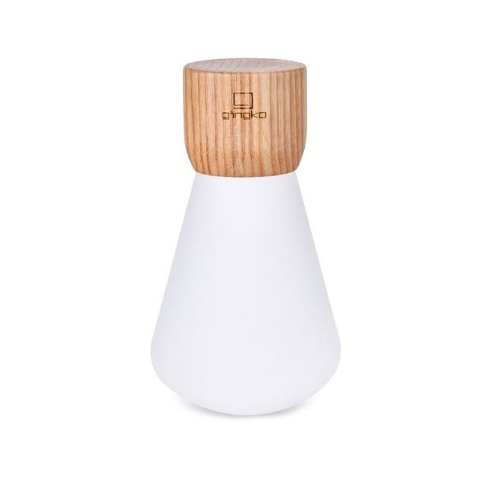 image 1 of Gingko Large Pentagon Desk Bulb Light in Natural Wood N/A | Walnut