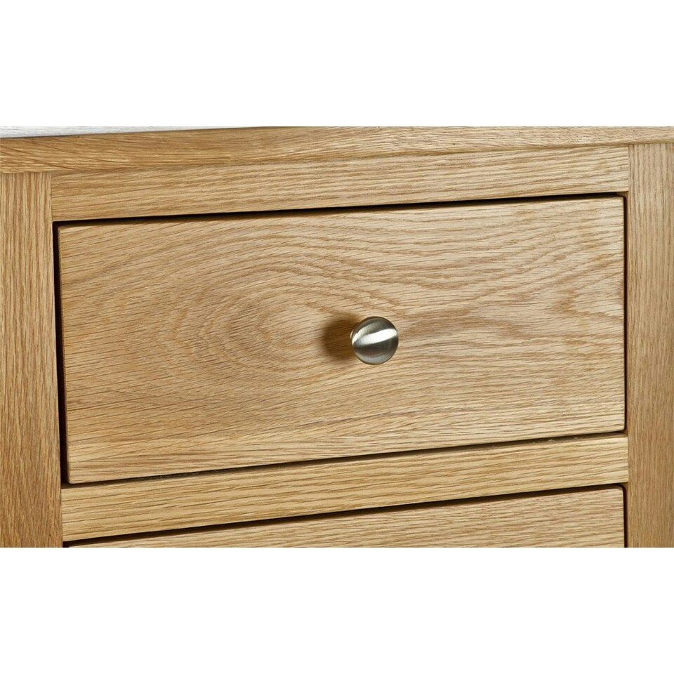 image 1 of Solid Oak 7 Drawer Narrow Chest - FSC Mix