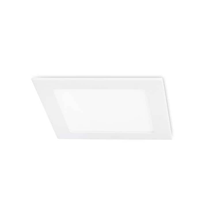 Netlighting Easy Integrated LED Square Recessed Downlight Panel Matt White Warm White