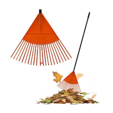 22 Tooth Garden Leaf Rake Handheld Plastic Head Gardening Cleaning Tool