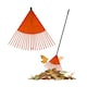 image 1 of 22 Tooth Garden Leaf Rake Handheld Plastic Head Gardening Cleaning Tool