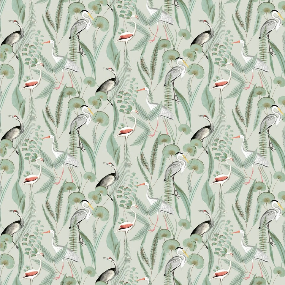 image 1 of Muriva Eden Collection Kivu Wallpaper - Olive - 32.8ft x 20.9in Green