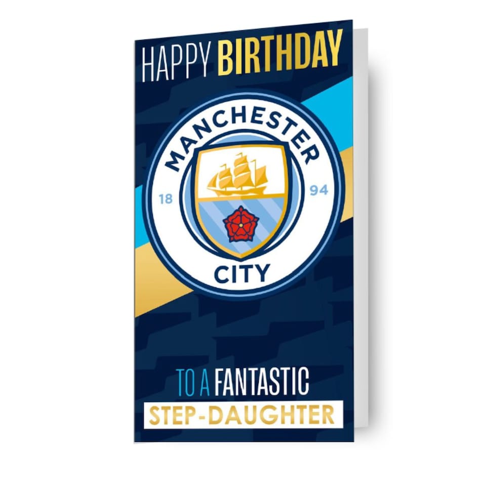 image 1 of Manchester City FC Personalise Birthday Card With Sticker Sheet