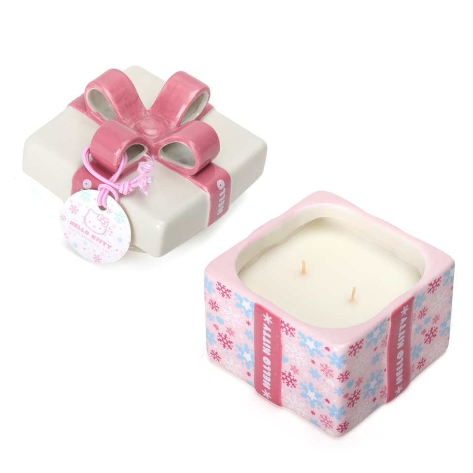image 1 of Hello Kitty Present Shaped Candle - Berry Trifle