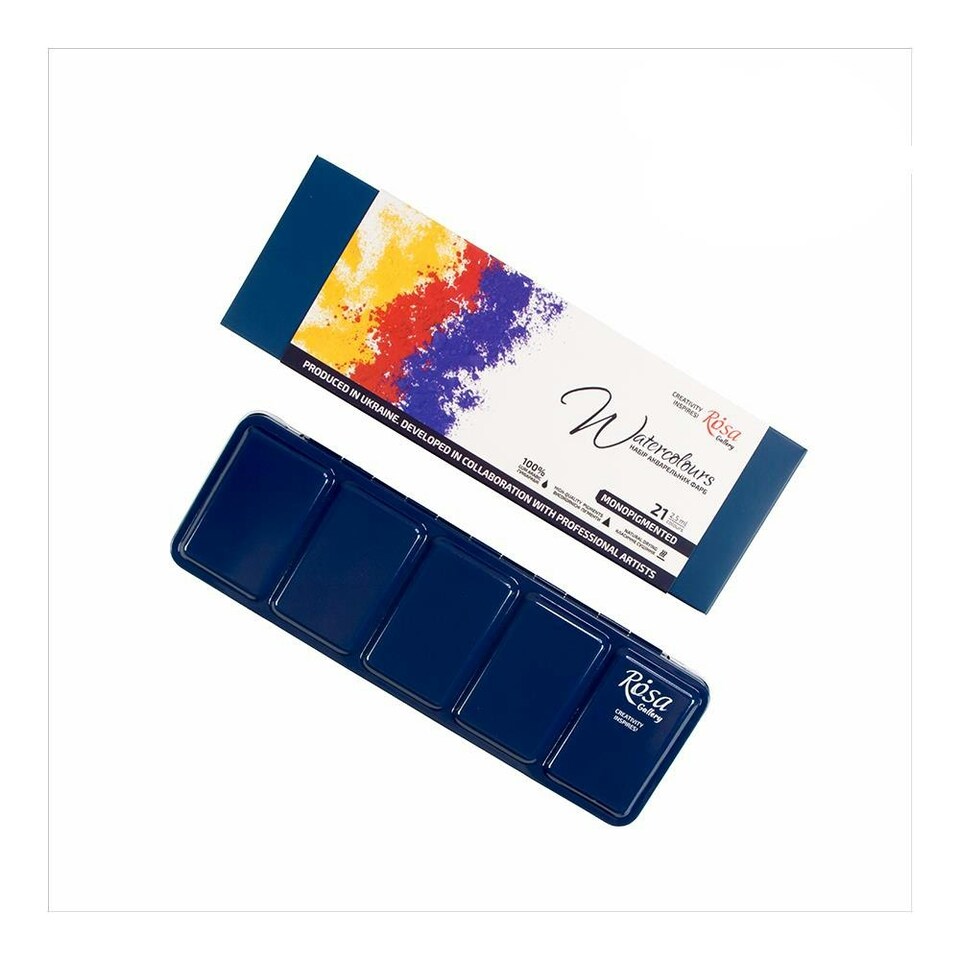 image 1 of Pack of 21 Monopigmented Assorted Watercolours Paints by Rosa Gallery