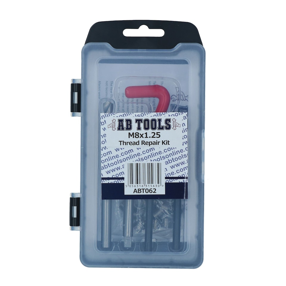 image 1 of M8 x 1.25mm Thread Tap Repair Cutter kit helicoil 15pc set damaged thread AN063