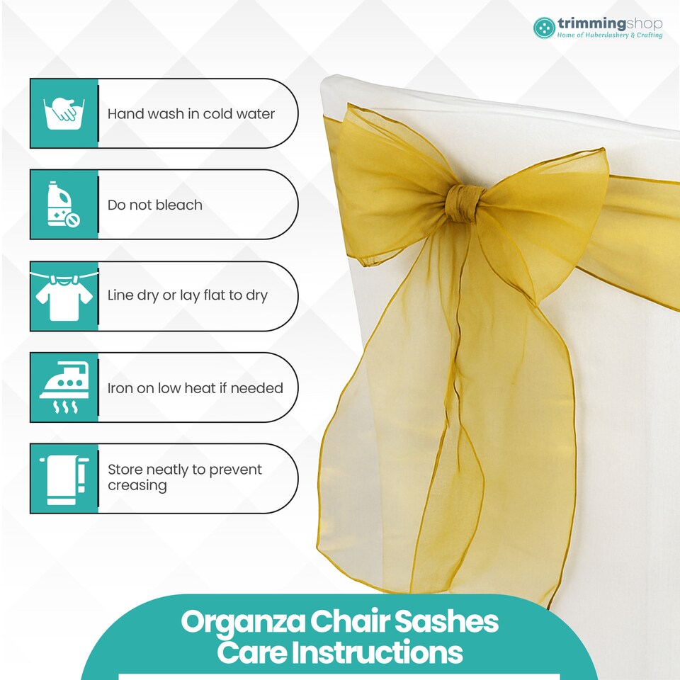 image 1 of 17 x 280cm Organza Chair Sashes, Sheer Sash Ties - 25pcs