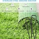 image 6 of Weed Control Membrane Pegs100 pc  6''/150mm U-shaped multi-purpose steel Garden Securing Pegs Black