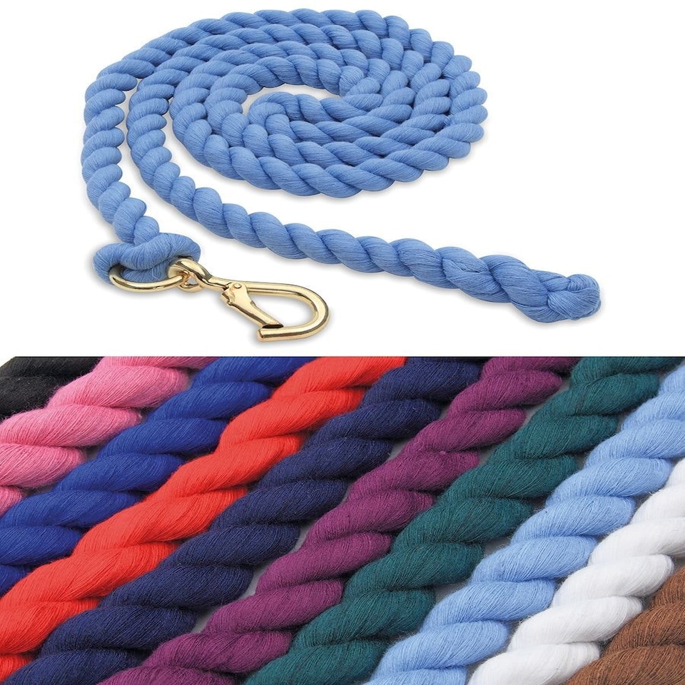 image 1 of Shires Plain Headcollar Lead Rope Blue | Colour: Baby Blue
Size: One Size