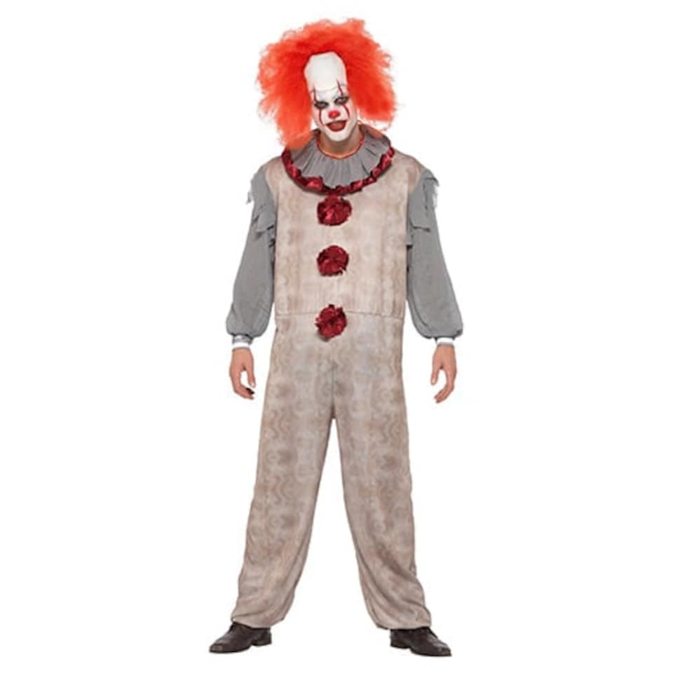 image 1 of Vintage Killer Clown Fancy Dress Costume Adult Mens Medium
