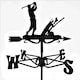 image 2 of Mini Golfer Weathervane - Steel - L38 x W38 x H60 cm - Black