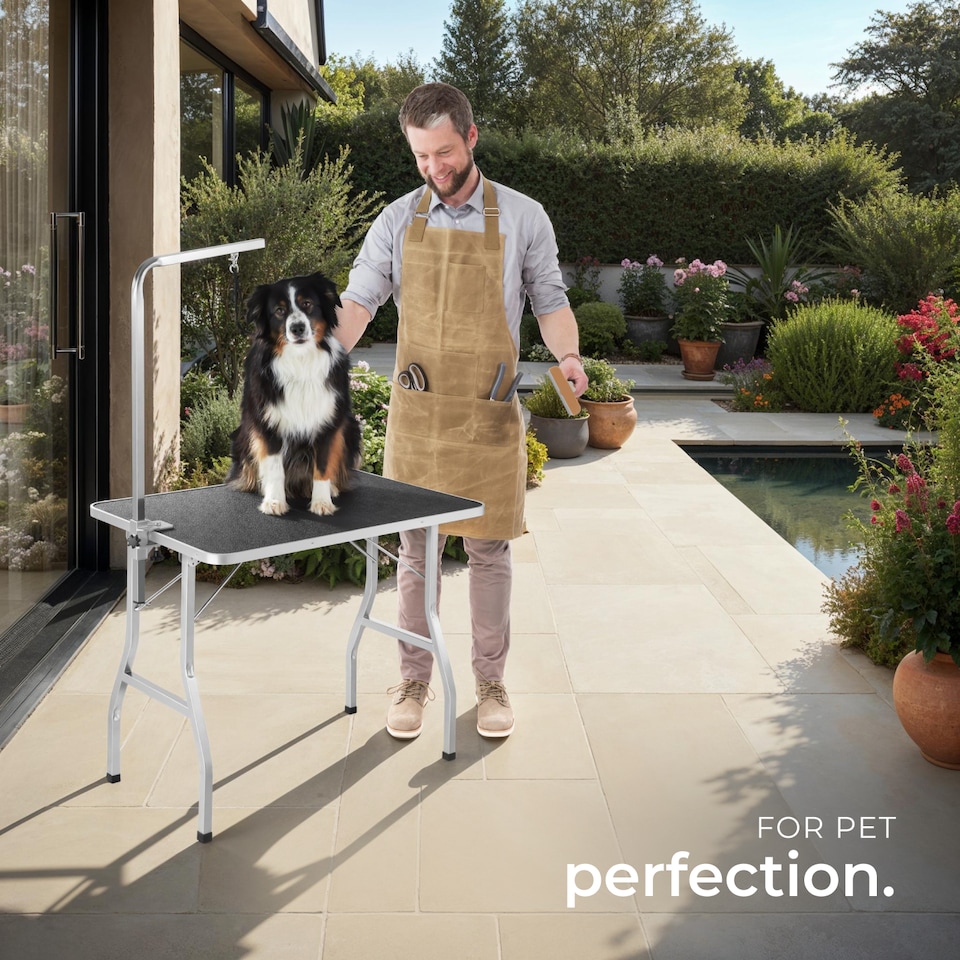 image 1 of Dog Grooming Table with Arm | Black | black/grey | 98 x 60 x 156,50 cm | 1