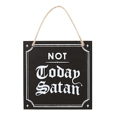 Something Different Not Today Satan Hanging Sign - Black/White - One Size