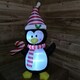 image 4 of 4ft (120cm) LED Christmas Inflatables Outdoor Penguin W/ Candy Cane Decorations