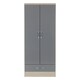 image 8 of Nevada 2 Door 1 Drawer Wardrobe - L52 x W78 x H182.5 cm - Sonoma Oak Effect | Brown | Sonoma Oak
