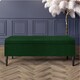 image 1 of Paris Plain 137cm Ottoman Storage Bench - Plush Velvet Shoe Bench - Forest Green Upholstery Footstool with Storage