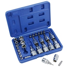 Male Female Torx Star E Sockets 1/4" 3/8" 1/2" Drive E4 - E20 T8 - T55 29pc