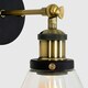 image 1 of ValueLights Industrial Black And Gold Wall Light Fitting With Clear Glass Light Shade