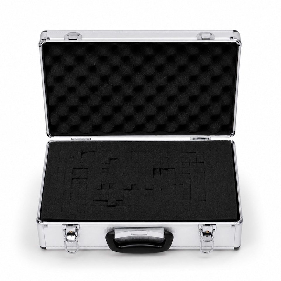 image 1 of Heavy Duty Aluminium Flight Carry Case Storage Lock Box Camera - 40x20x12.5cm | Silver | 1