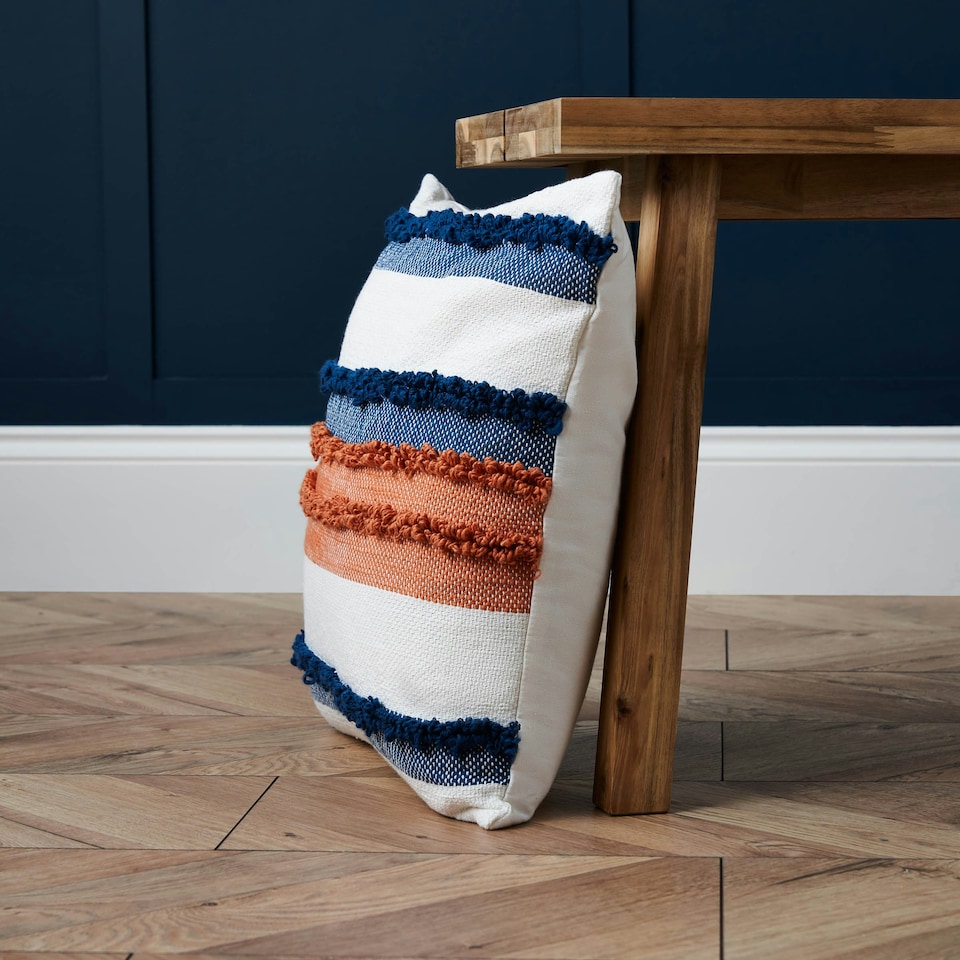 image 1 of BHS Global Blend Tufted Cushion, Multicoloured