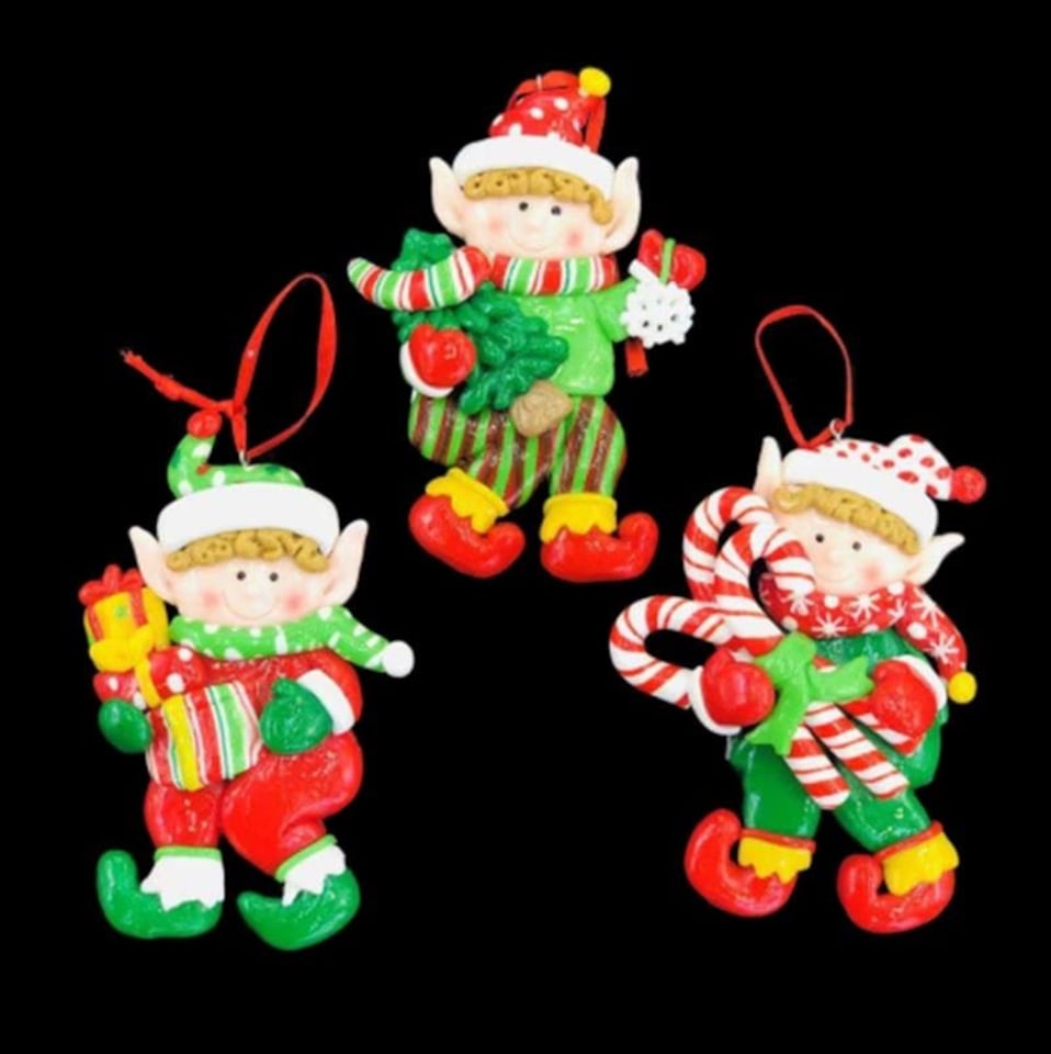 image 1 of Christmas Tree Hanging Decorations Homes Decorated with Cup Cake Candy Santa Snowman Teddy Xmas Tree Wall Home Décor Ornaments 3pc