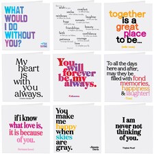 Quotable Love Quotes Greetings Cards 9 Multipack Assorted