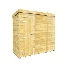 11 x 5 Feet Pent Shed - Single Door Without Windows - Wood - L147 x W329 x H201 cm Brown