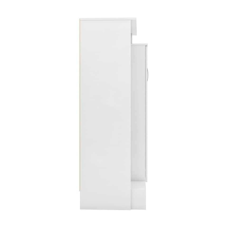 image 1 of Nevada Petite Open Shelf Wardrobe - L52 x W90 x H145 cm - White Gloss | White