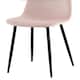 image 2 of Luxe Dining Chair 4pc Heavenly Pink Black Powder Legs Pink