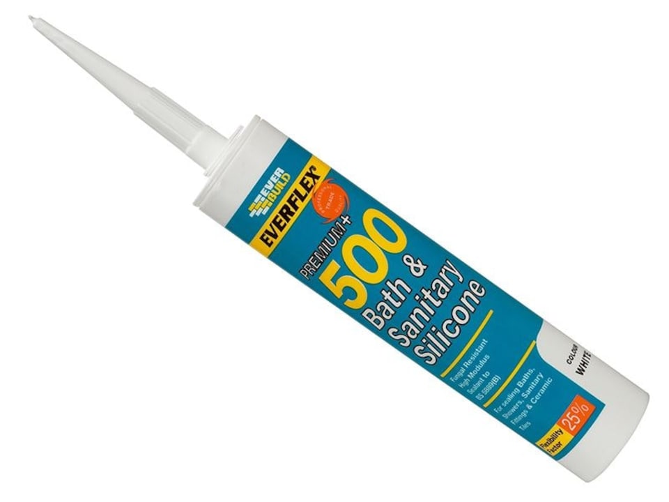 image 1 of Everbuild Sika - 500 Bath & Sanitary Silicone Sealant Ivory 290ml