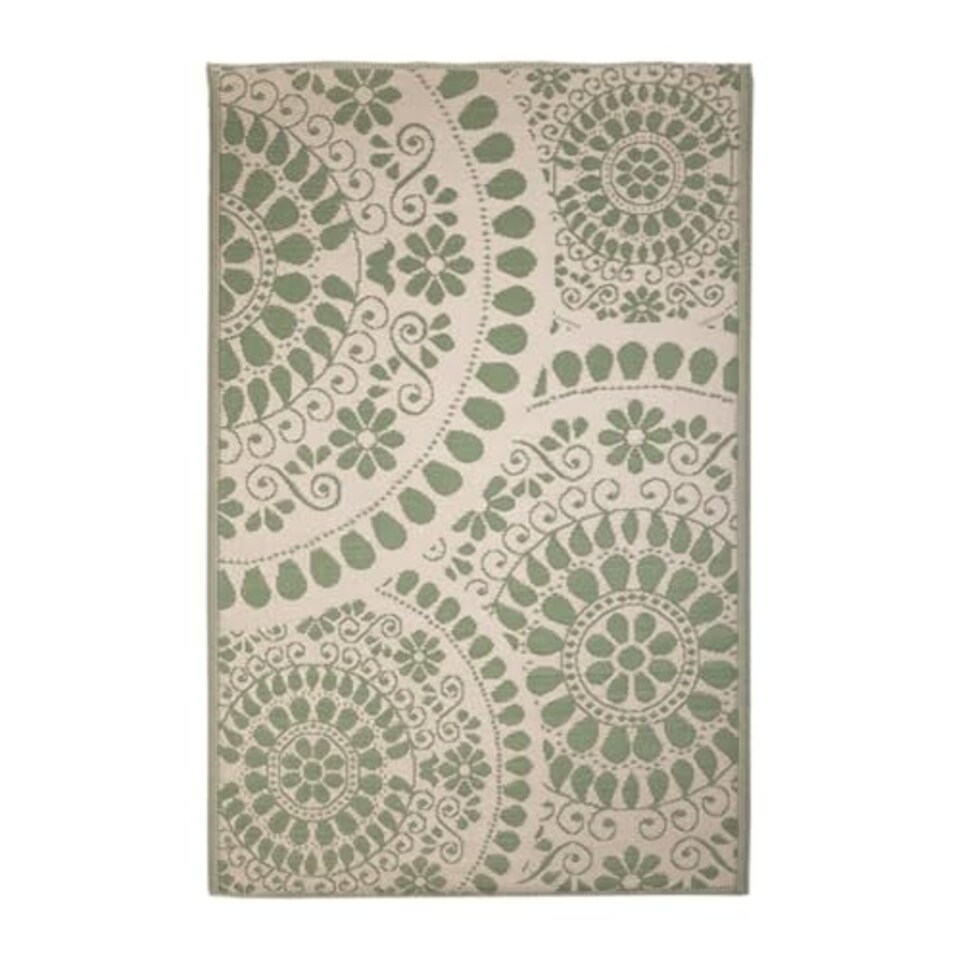 image 1 of Outdoor Carpet Lace Circles (S) Green