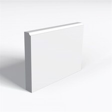 Pack of 5 (Total 5 Units) - Moisture Resistant MDF Primed Scotia 5mm Skirting Board & Rebate - 15mm (T) x 69mm (H) x 3050mm (L)