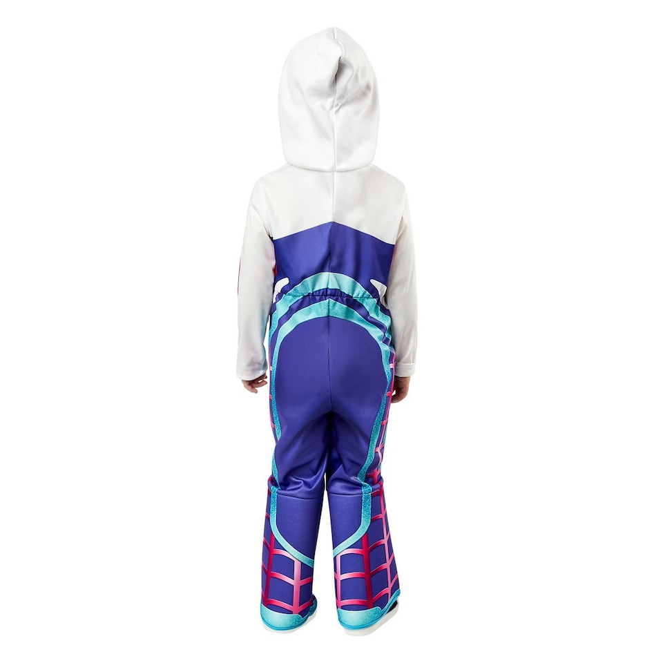 image 1 of Spidey And His Amazing Friends Childrens/Kids Deluxe Ghost-Spider Costume - Blue/Pink/White - 2-3 Years 2