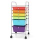 image 10 of COSTWAY 6-Drawer Organizer Cart Mobile Rolling Multi