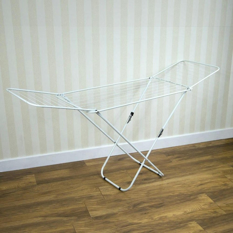 image 1 of Home Vida Winged Airer Freestanding Metal Folding Clothes Drying Rack