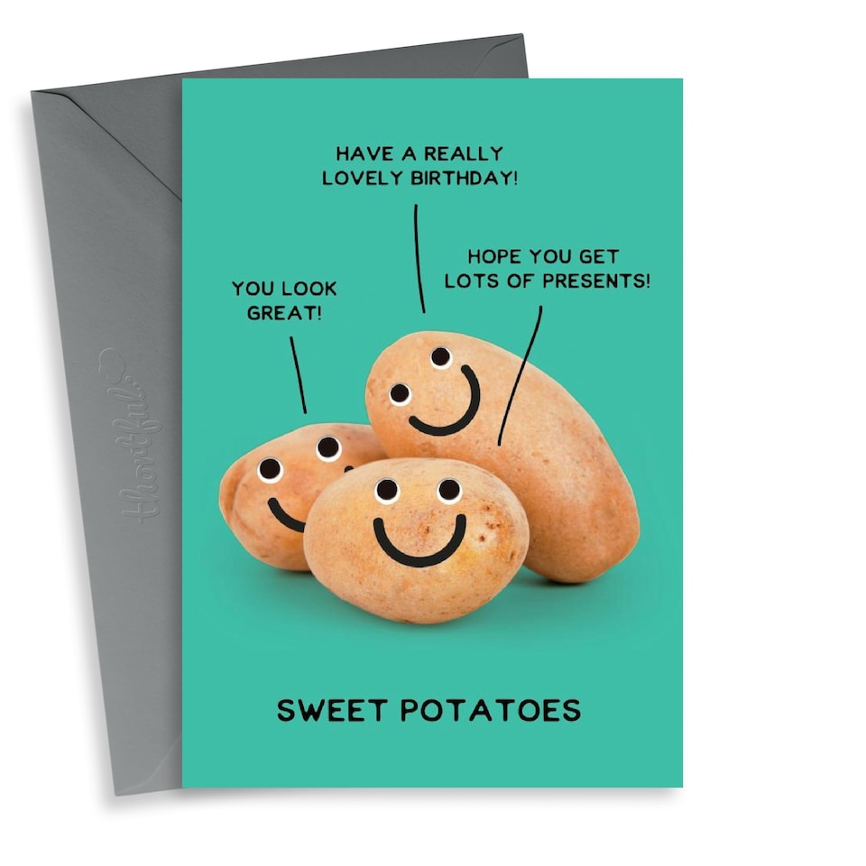 image 1 of Funny Sweet Potatoes Birthday Card