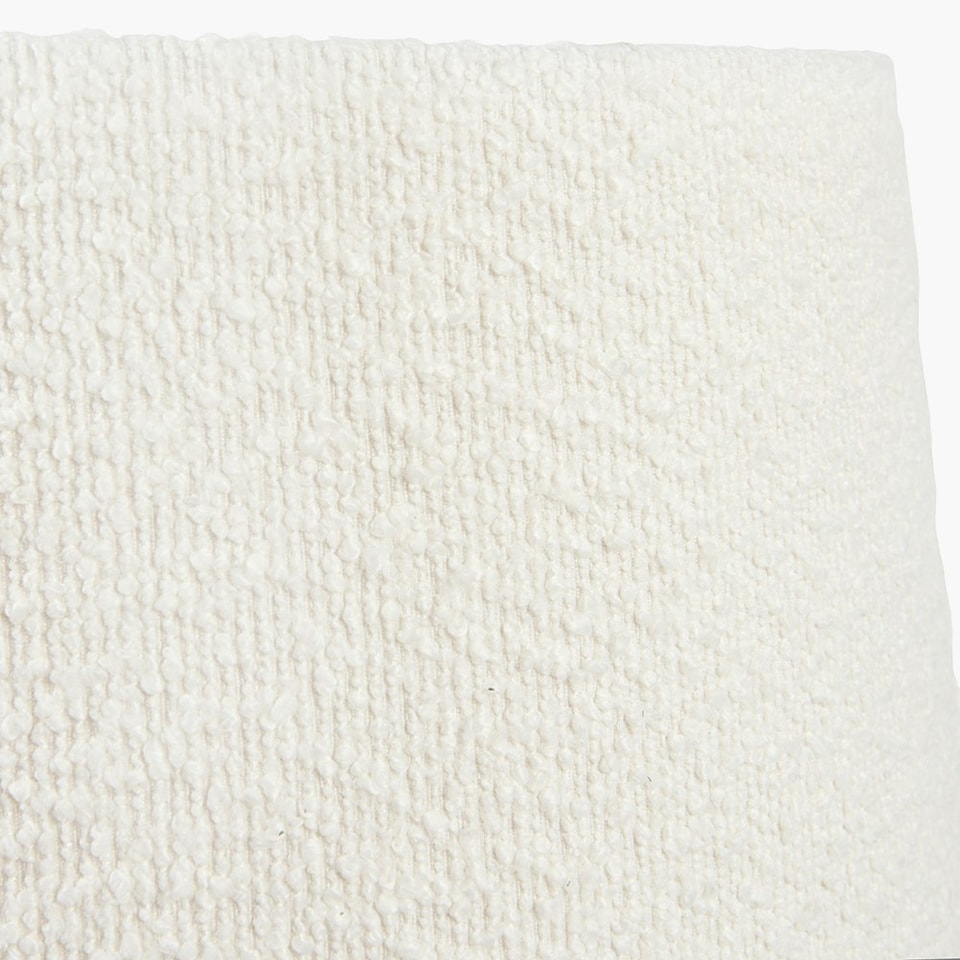 image 1 of White Boucle Tapered Lampshade | White | White | 1