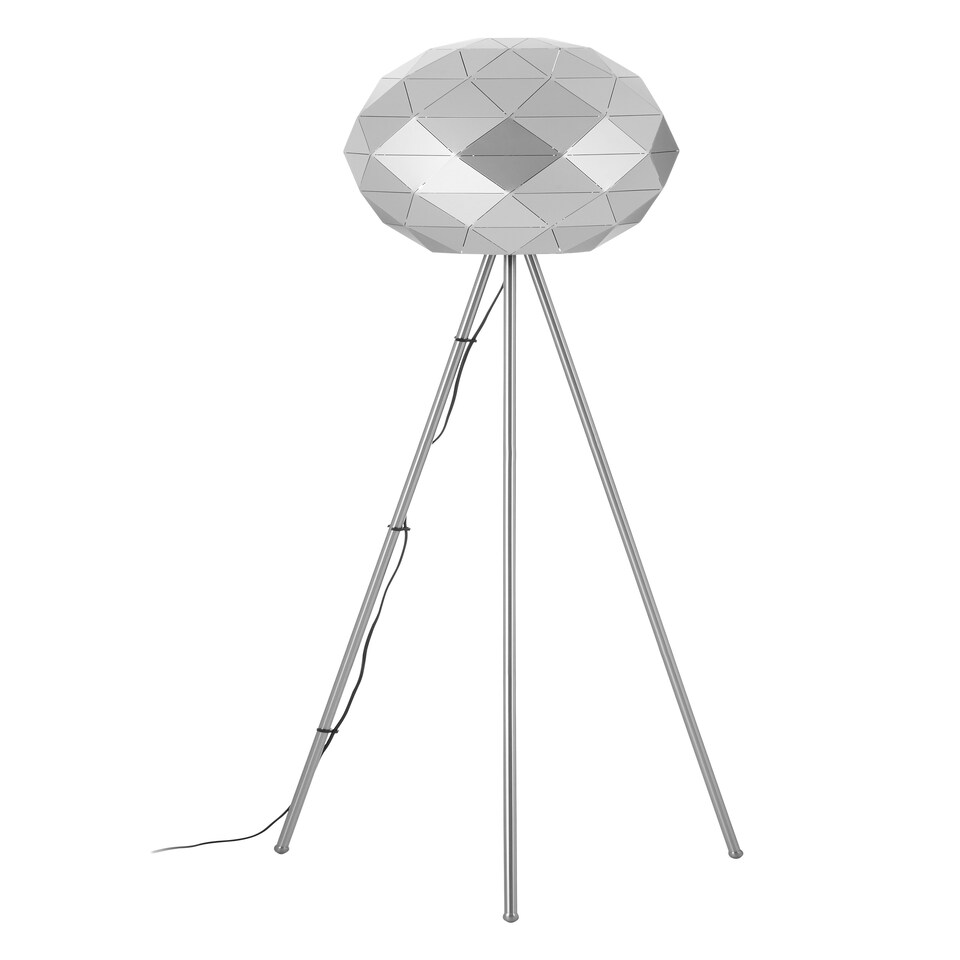 image 1 of Interiors by Premier Silver Finish Floor Lamp Silver