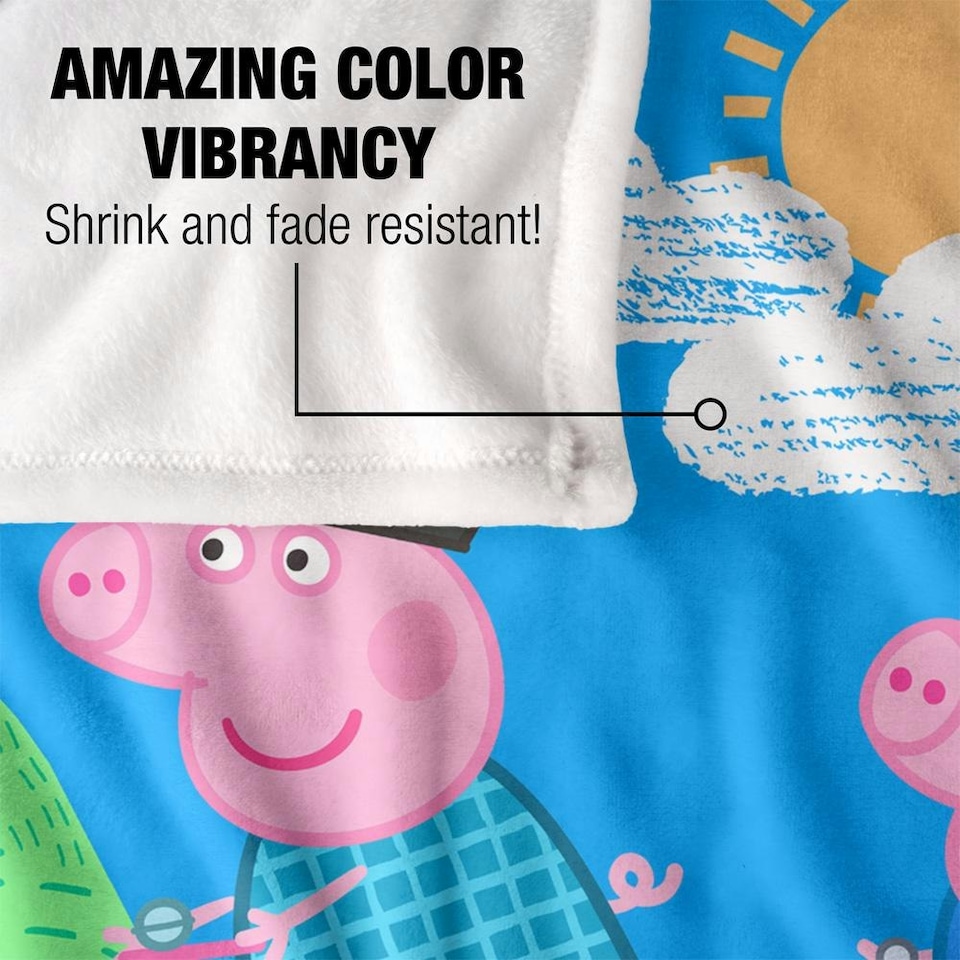 image 1 of Peppa Pig World Is An Adventure Blanket - White - One Size