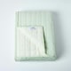 image 2 of Homescapes Cotton Quilted Reversible Bedspread Sage Green and Cream - 150 x 200 cm Green