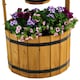 image 9 of Wooden Wishing Well Garden Planter Plant Box Flowerpot Ornament Patio Display