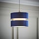 image 2 of ValueLights Sophia Small Navy 2 Tier Ceiling Light Shade | Blue