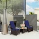 image 8 of Outsunny Garden Screen with Wheels, 6ft Rolling Privacy Room Divider, Dark Grey Grey
