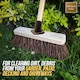 image 2 of Outdoor Broom 10" Yard Brush Heavy Duty Stiff Bristle Garden Sweeping Brush for Patio & Driveway | Brown | 1