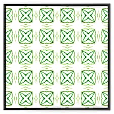 Green extraordinary boho chic summer design (Picutre Frame) Black | M