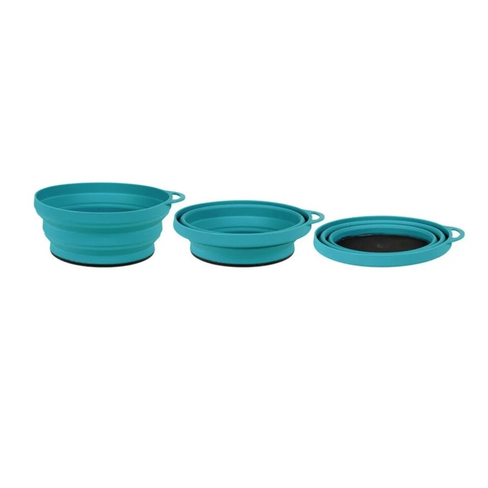 image 1 of Lifeventure Ellipse Silicone Collapsible Bowl - Teal