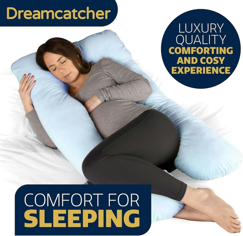 image 1 of Dreamcatcher U-Shaped Pregnancy Pillow Maternity Nursing Support Cushion Blue | Blue | Blue | One Size | 1