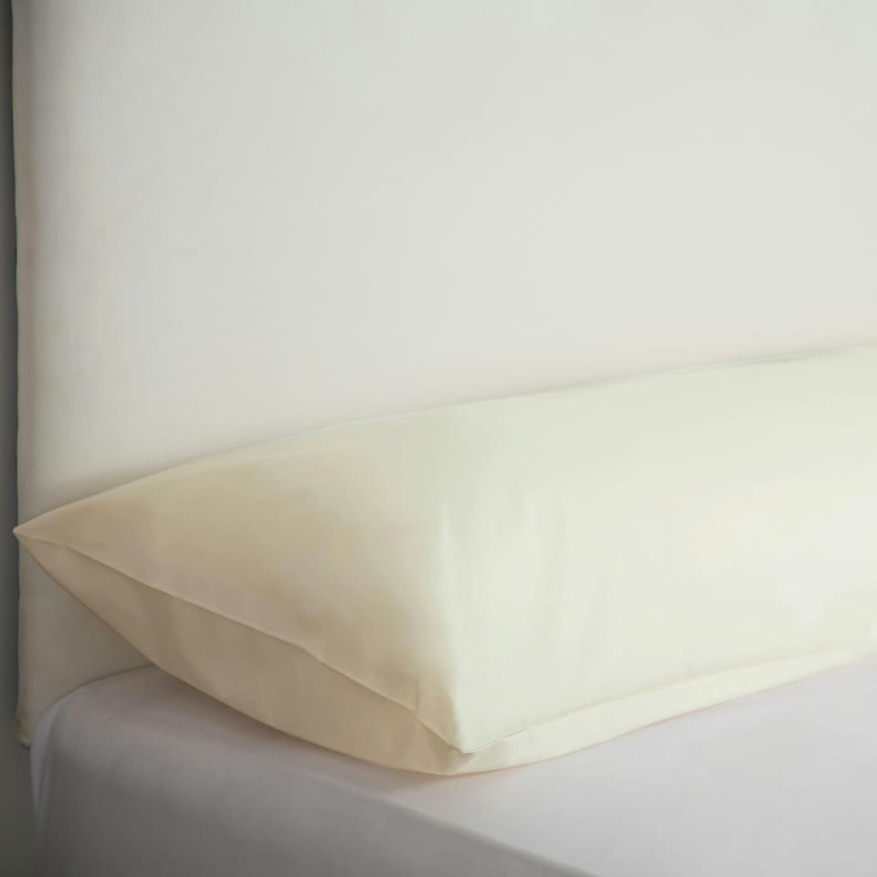 Belladorm Easycare Percale Bolster Pillowcase - Ivory - Superking